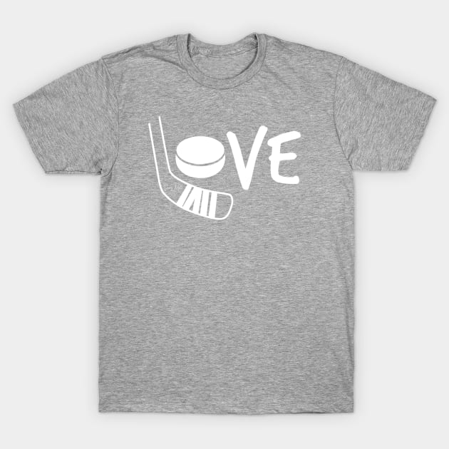 Love Hockey T-Shirt by SaucyMittsHockey